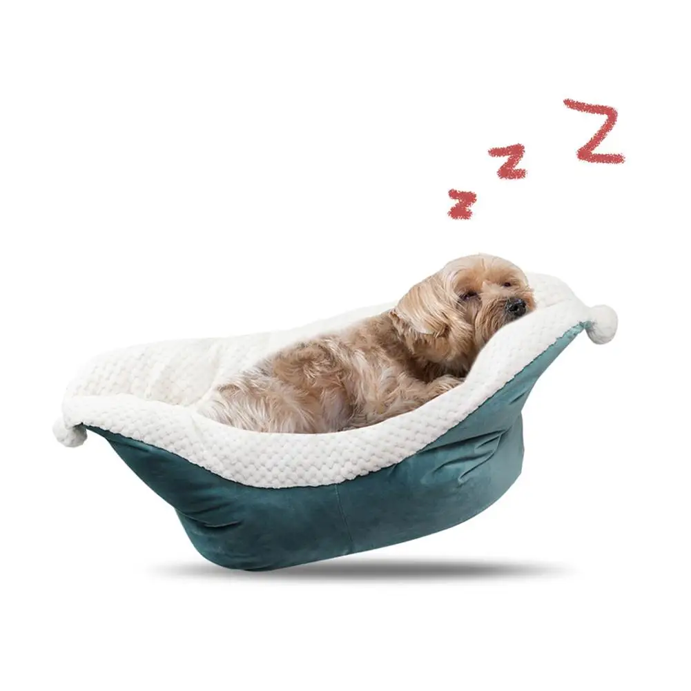 

Boat Shape Pet Nest Deep Sleep Pet Nest Boat Nest Dog Cat Bed Plush Winter Warm Sleeping Bag Soft Pet Bed Calming Sleeping Bed #