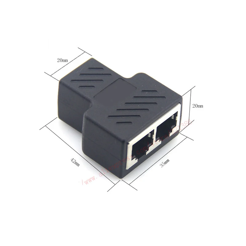 2Pcs Female to two 8P Network Rj45 Adapter 8Pin Ethernet Extension Connector RJ45 one split | Обустройство дома