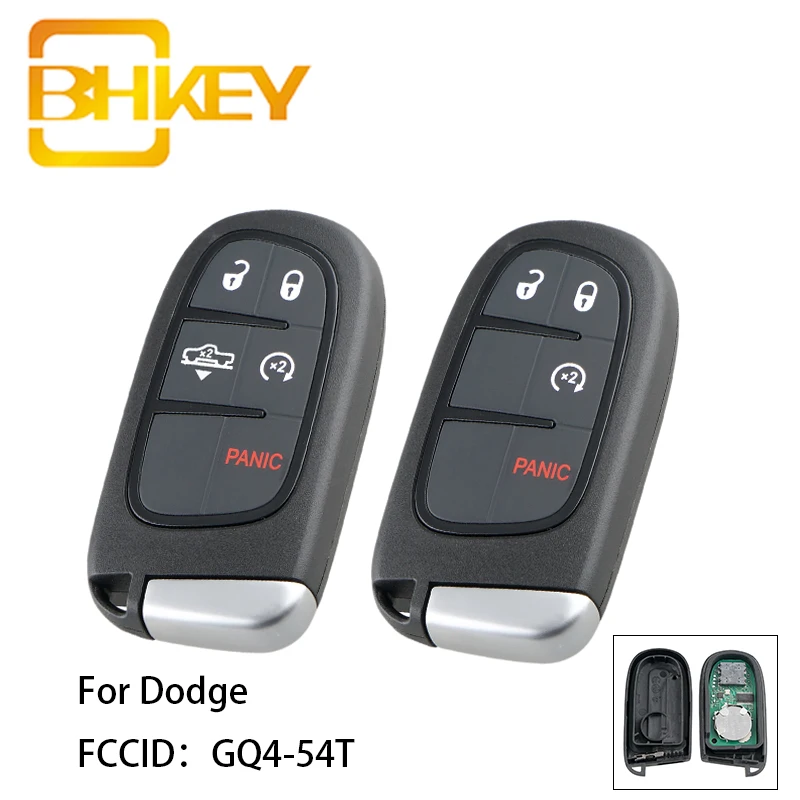 BHKEY FOR DODGE CAR KEY GQ4-54T CAR REMOTE KEY FOR DODGE RAM 1500 2500 3500 2013-2017 CAR KEYS ID46 CHIP 433MHZ 4/5BUT