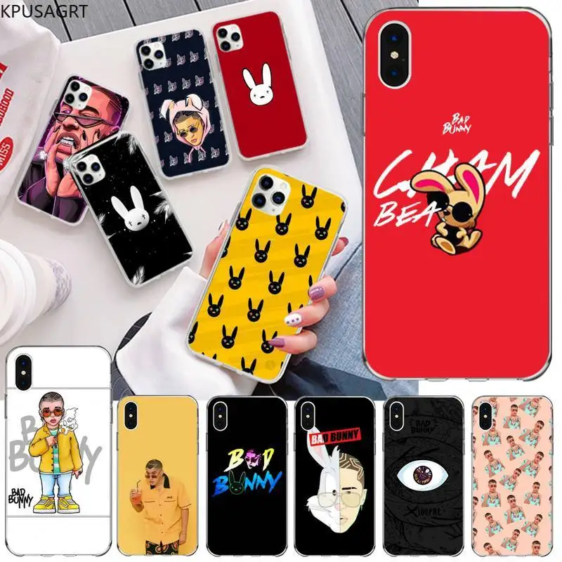 Чехол для телефона KPWSAGRT Bad Bunny чехол iphone 12 pro max 11 XS MAX 8 7 6 6S Plus X 5S SE 2020 XR | Мобильные