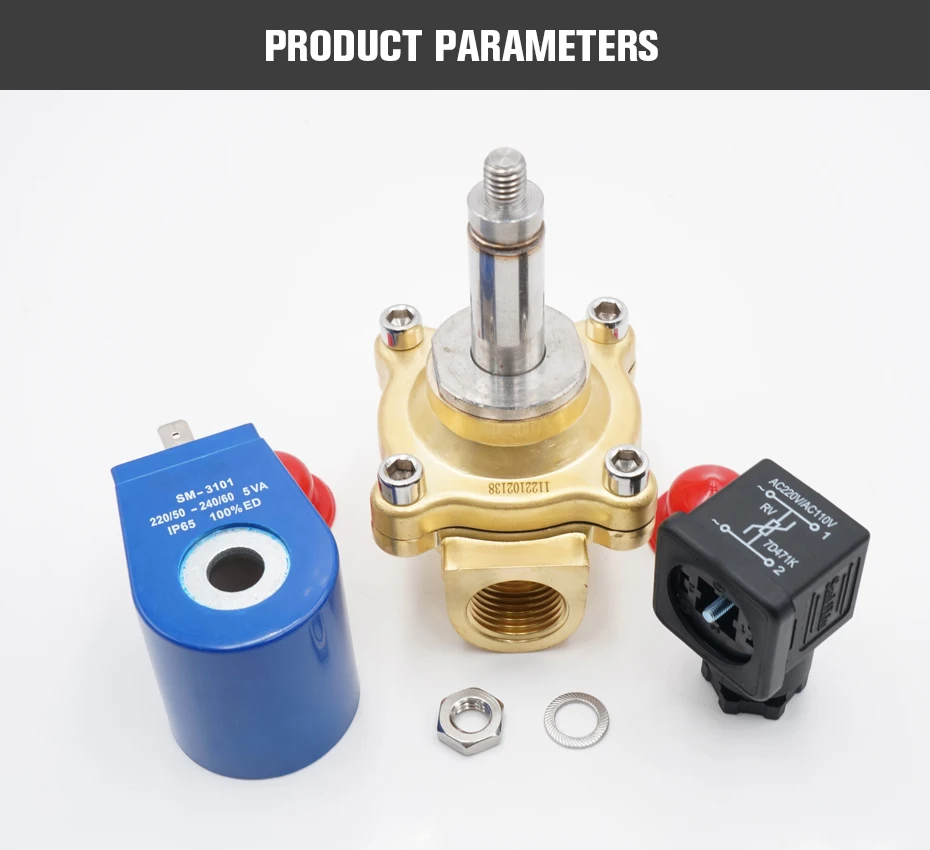 DC24V AC220V 110V 24 V, SMS большой диаметр прямого действия нормально закрытый Соленоидный клапан, латунный водяной клапан, G3/" до G2", EPDM 130 ℃