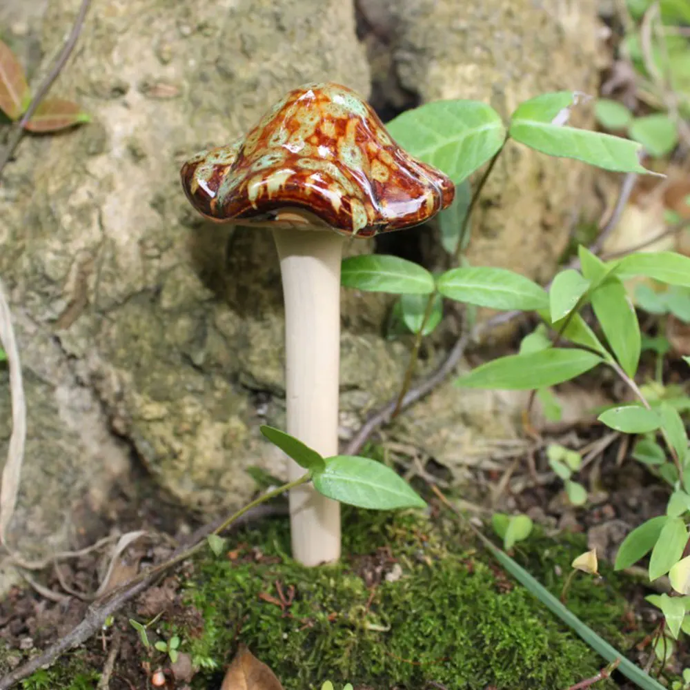 Керамический гриб керамические Toadstools красочные 4 шт./компл. фигурка Фея декоративное украшение ремесла Изысканная эмуляция