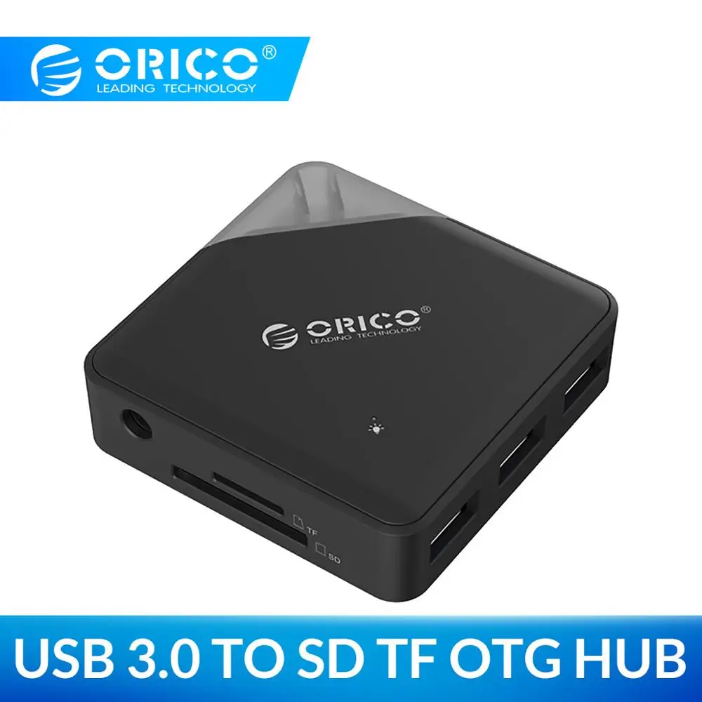 ORICO Мульти USB 3 0 концентратор SD TF кардридер адаптер мини разветвитель Поддержка OTG
