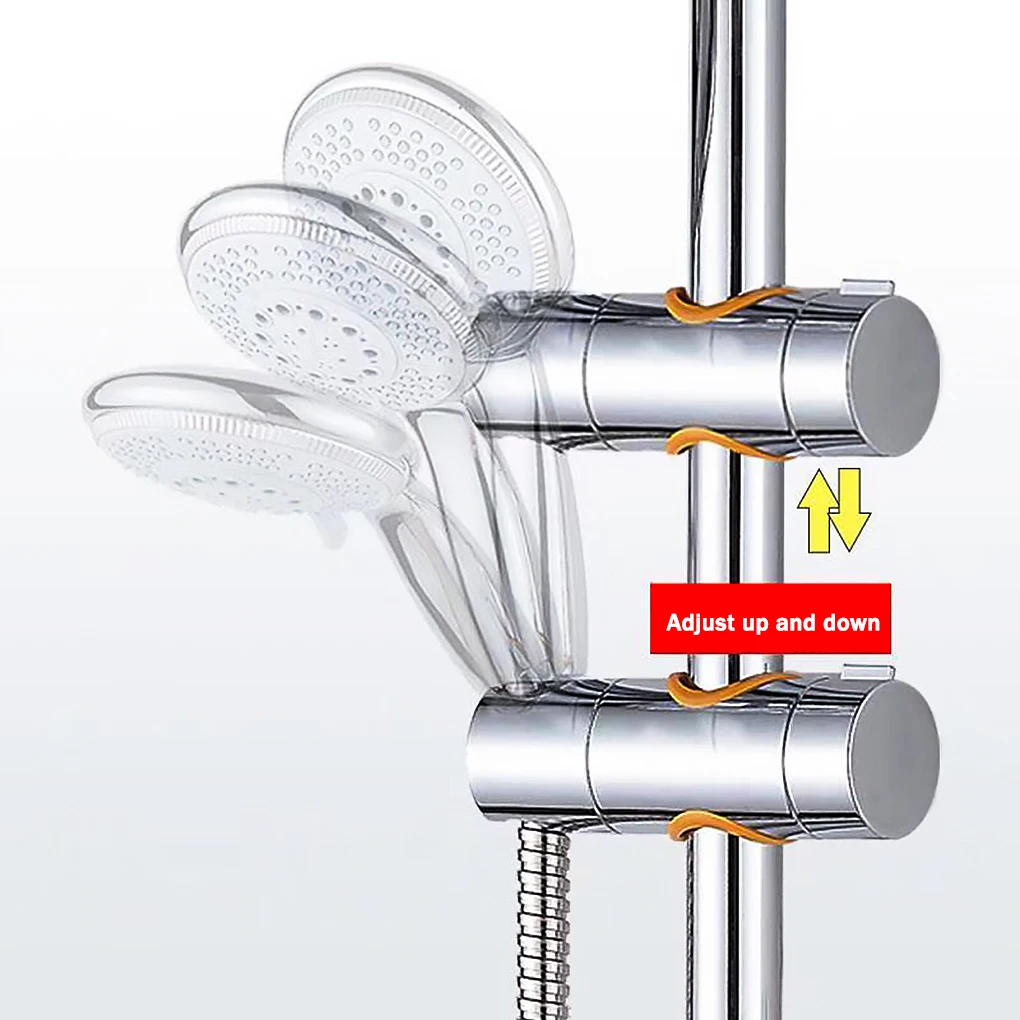 Adjustable Shower Head Holder Shower Rail Rod Slider Bracket Showerhead
