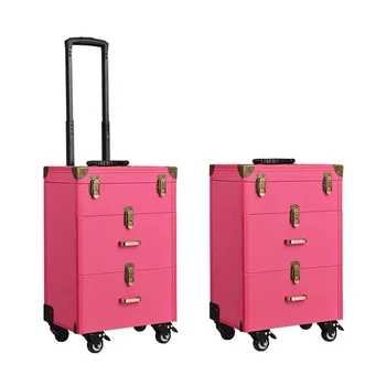 

Large makeup trolley suitcase with cosmetic nail tattoo special multi-function luggage door-to-door service high-grade toolbox