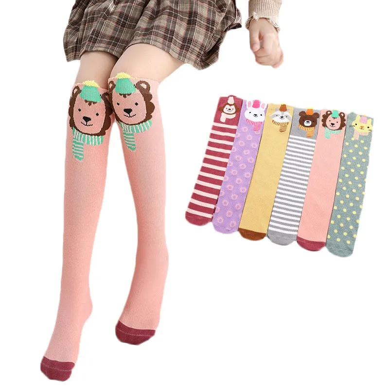 

3-12Years Length Baby Girl Socks Winter Warm Cotton Socks For Girls Winter Warm Baby Girl Socks for Children Knee High Christmas