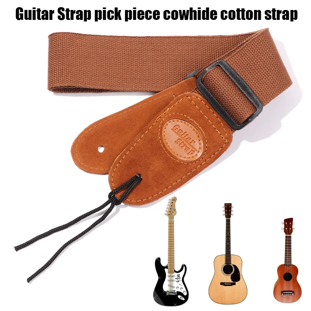 Fashion Adjustable Bass bing Belt Soft Leather Guitar Strap