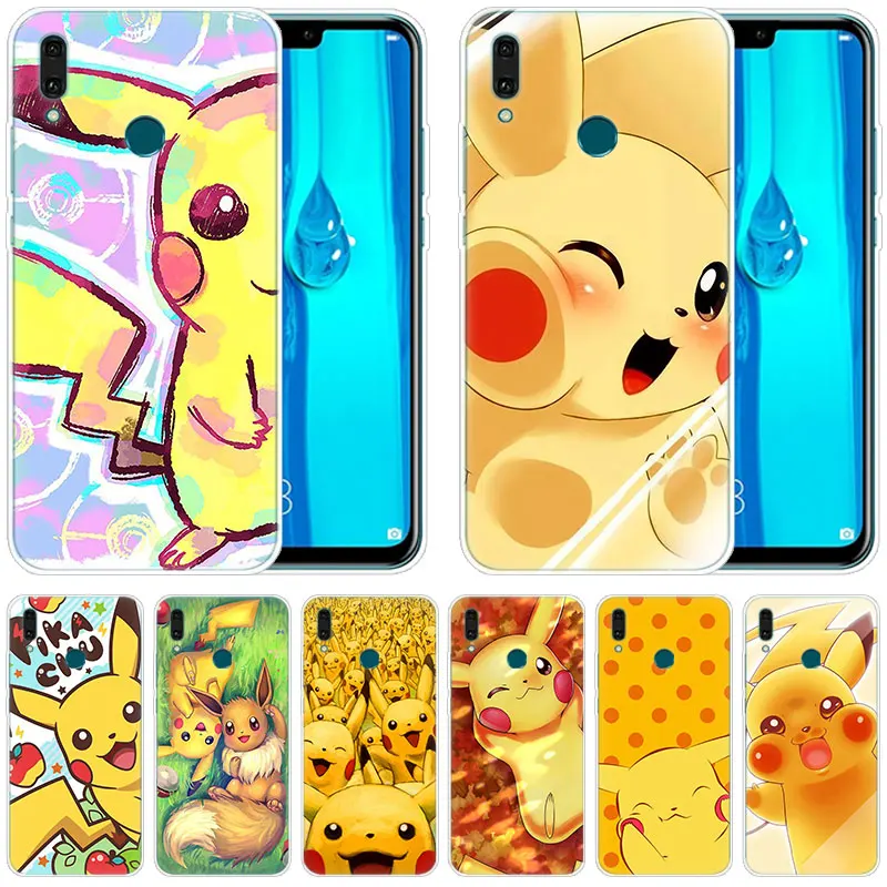 

luxury Soft Case Anime Pokemon eevee Pikachu for Huawei Mate 30 20 Lite 10 Pro Y5 Y6 Y7 Pro 2019 Y9 Prime 2019 2018 Y6 Pro 2017