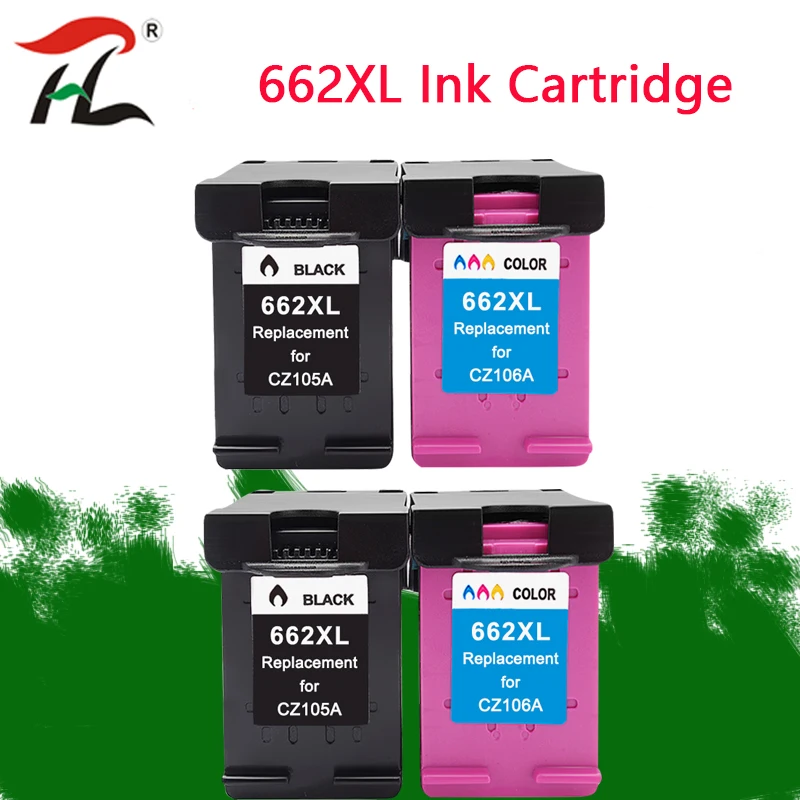Совместимость для HP662XL переработанного чернильного картриджа HP662 662XL с чернилами