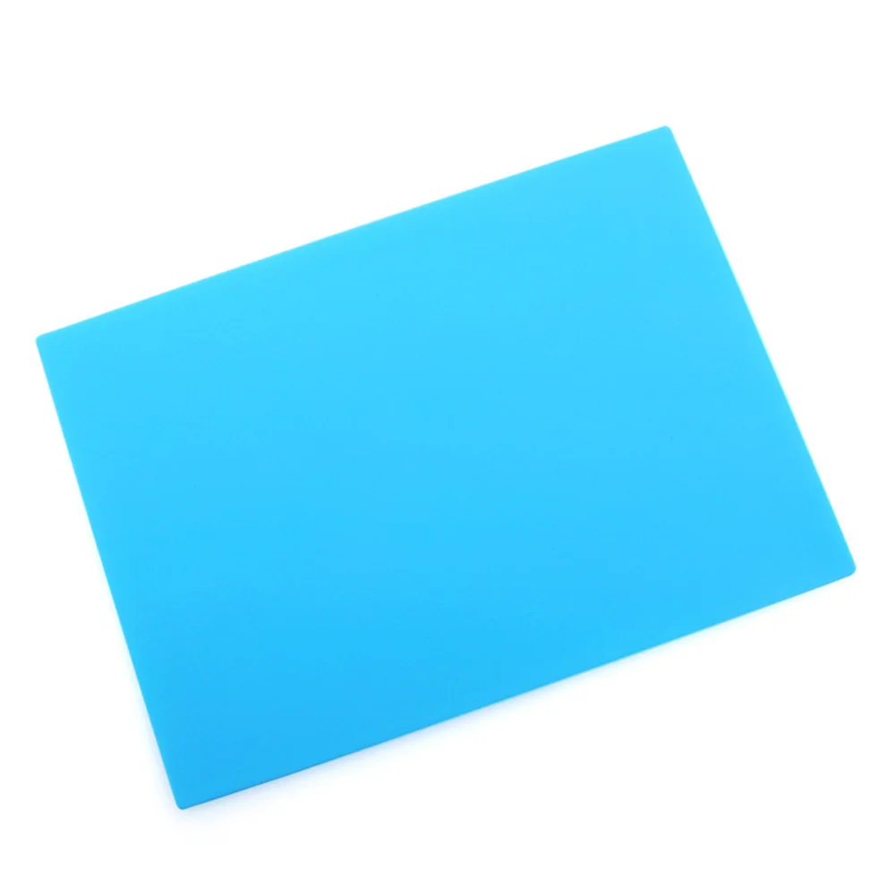 Новинка 1 шт. квадратные гладкие подставки силиконовая подкладка держатель размещение коврик кухонные столовые приборы коврик - Цвет: Sky Blue