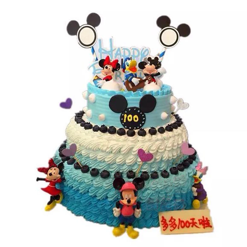 Mickey Party Supplies Minnie Mouse Cake Topper Dacoration Dolls Boys Kids Caketopper Happy Birthday Event Gift Toy Party Diy Decorations Aliexpress