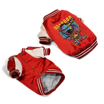 

Winter Cotton Padded Dog Jacket Good Fabric Designer Clothes For Small Large Dogs Warm Pet Dog Costume Pug Coat Clothing 10A