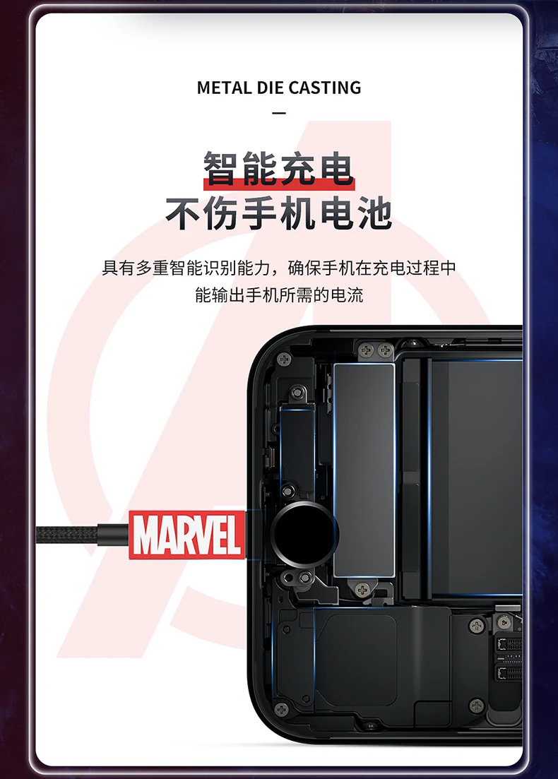 Зарядный кабель Американского героя usb type-C кабель для быстрой зарядки красный черный кабель для передачи данных