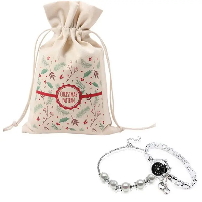 

5 Pack Christmas Bags Santa Sack,Canvas Bag for Gifts Kids Christmas Gift,Candy,Jewelry Storage,Drawstring Bag for Storage Use--