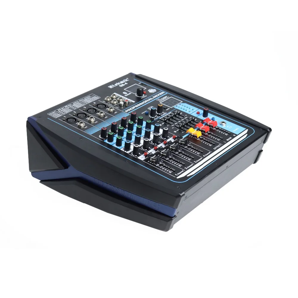 Leicozic QS4 микшер мощности 250 Вт x2 bluetooth микшерный пульт 4-канальный усилитель микшер 48 В фантомное питание звуковой микшер пульт аудио микшер