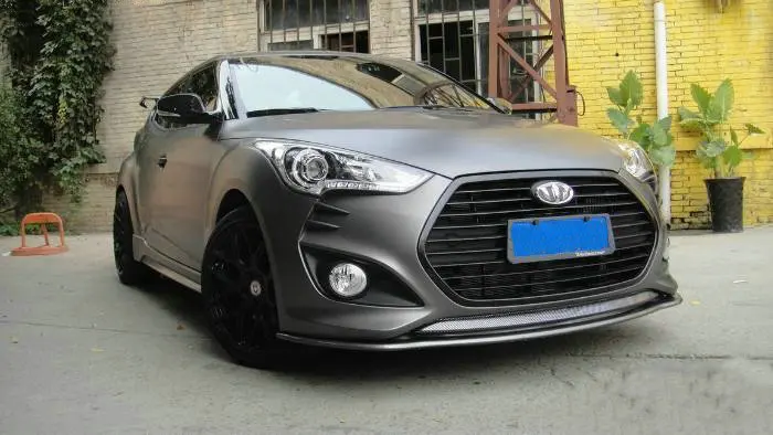 Автомобильные аксессуары стекловолокно передний бампер Нижняя губа FRP стекловолокно под разветвитель комплект тюнинг часть подходит для hyundai Veloster Turbo