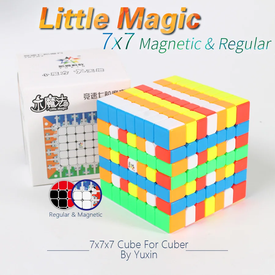 7x7x7 куб головоломка MagicYuxin маленькая Магия 7x7 куб магнитный и Regualrl без наклеек магнит Cubo Magico M Детские игрушки подарок