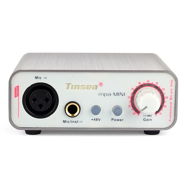 Tinsea-Mini amplificateur de microphone de studio professionnel Mpa, micro  pré-ampli, carte son, réverbération, karaoké avec alimentation fantôme 48V  - AliExpress