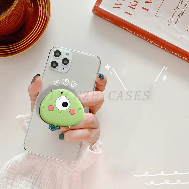 Soft Transparent cartoon phone holder case for Meizu M10 C9 Pro M9C finger ring stand cover meizu phone case with stones back