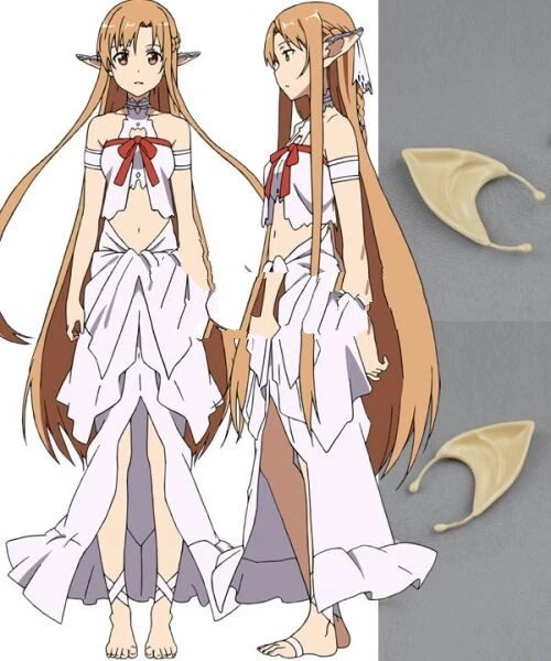 剣アートオンラインsaoアルフハイムオンラインアバター妖精の女王アスナ結城アスナyukiアスナコスプレ耳樹脂耳アクセサリー Costume Props Aliexpress