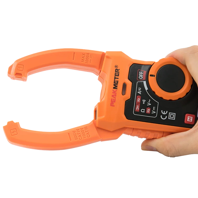 PEAKMETER PM2128S умный Ручной цифровой измеритель напряжения 1000 А измерения тока