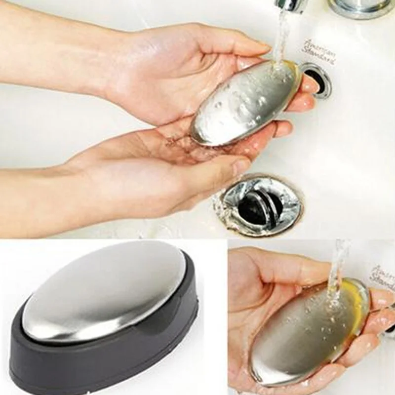 

2019 Hot Stainless Steel Soap - Oval Shape Deodorize Smell from Hands Retail Magic Eliminating Odor Kitchen Bar