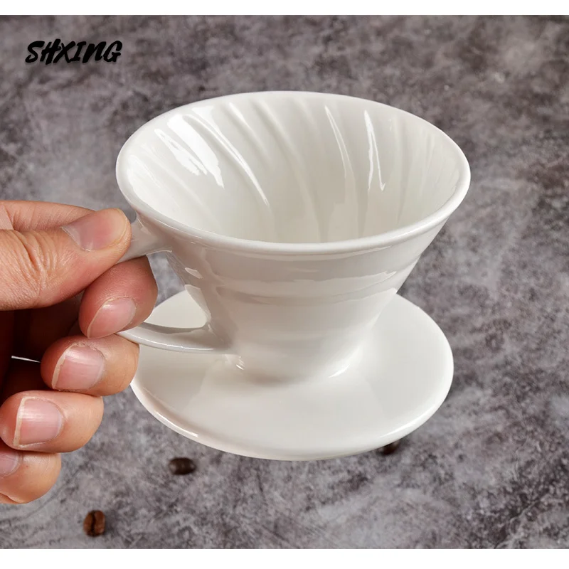 

Coffee Cup V60 Style American Coffee Hand Drip Drip Cup Coffee Filter Cup Ceramic Drip Cup Filter Cup 101 Filter Funnel
