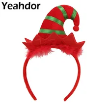 Рождественские повязки на голову для женщин и девочек; обруч для волос; головной убор с рогом из перьев; Рождественский праздничный костюм; реквизит; подарки; аксессуары