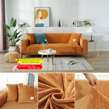 

Plush Thicken Sofa Cover for Living Room Stretch Corner Elastic Couch Covers Blankets Sectional Slipcover for L shape sofa