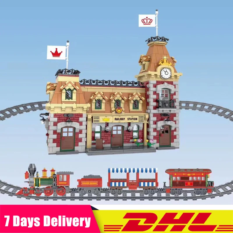 

2019 DHL Train and Station Building Bricks Blocks Set Educational Toy Christmas Best Gifts Compatible Legoinglys 71044 J11001