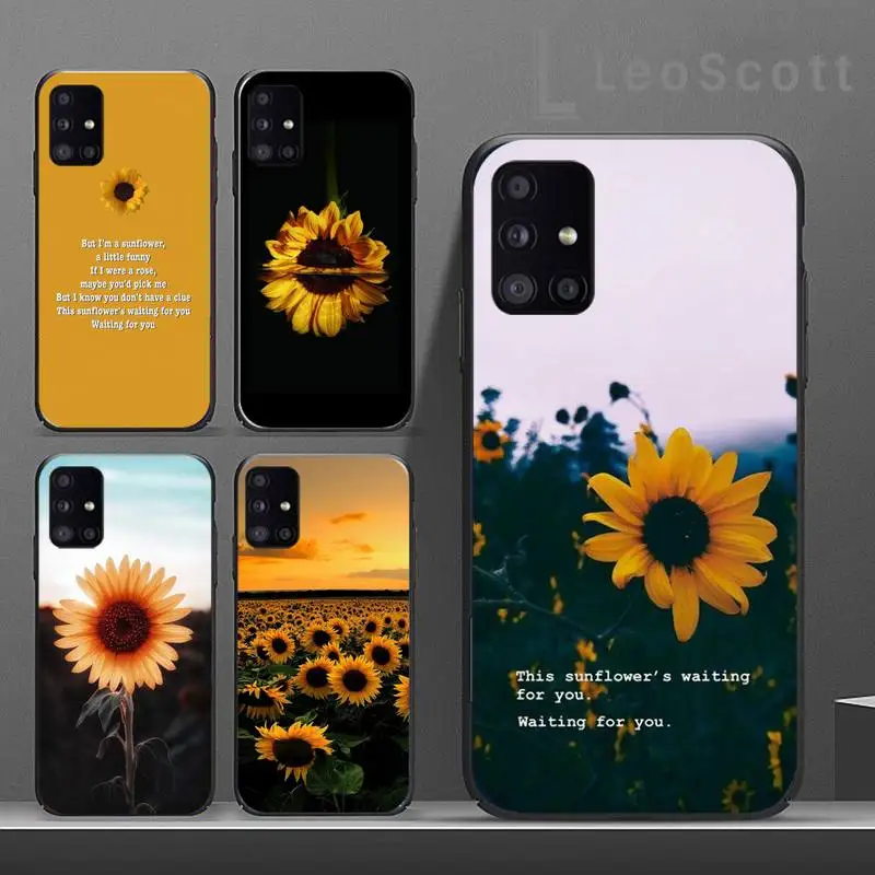 Beautiful yellow sunflower Phone Case For Samsung A40 A31 A50 A51 A71 A20E A20S S8 S9 S10 S20 Plus note 20 ultra | Мобильные