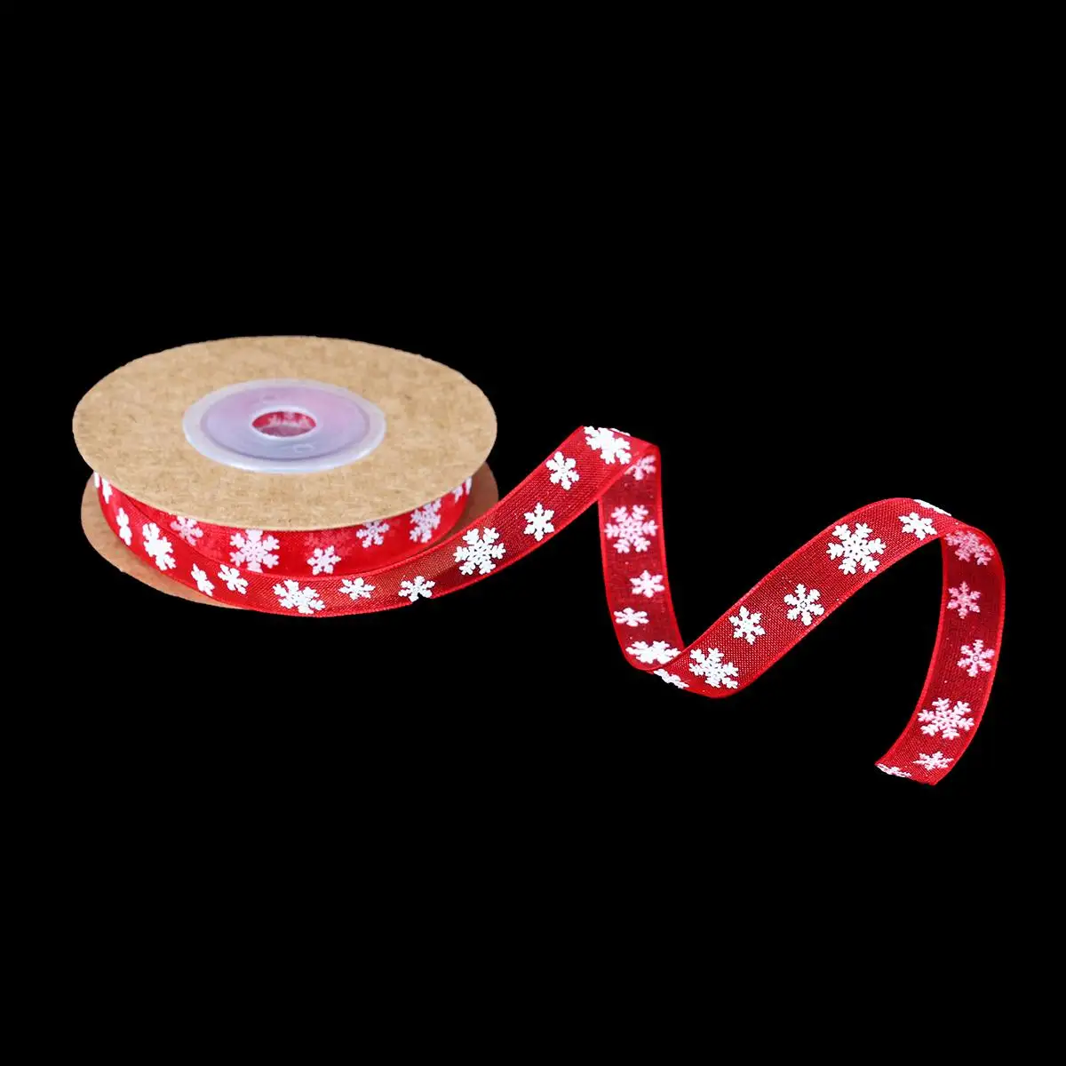 10m Christmas Decorations Trim Ribbon Transparent Snowflake Ribbon DIY Gift Packaging Material Hair Accessories Home Party