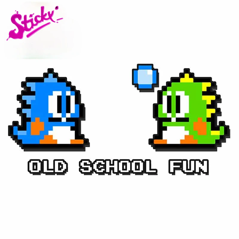 Sticky fun bubble bobble rom jogos de arcade anime carro adesivo