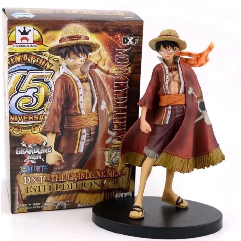 Аниме One Piece 15 я годовщина DXF Group Luffy ПВХ экшн фигурка Коллекционная модель игрушка