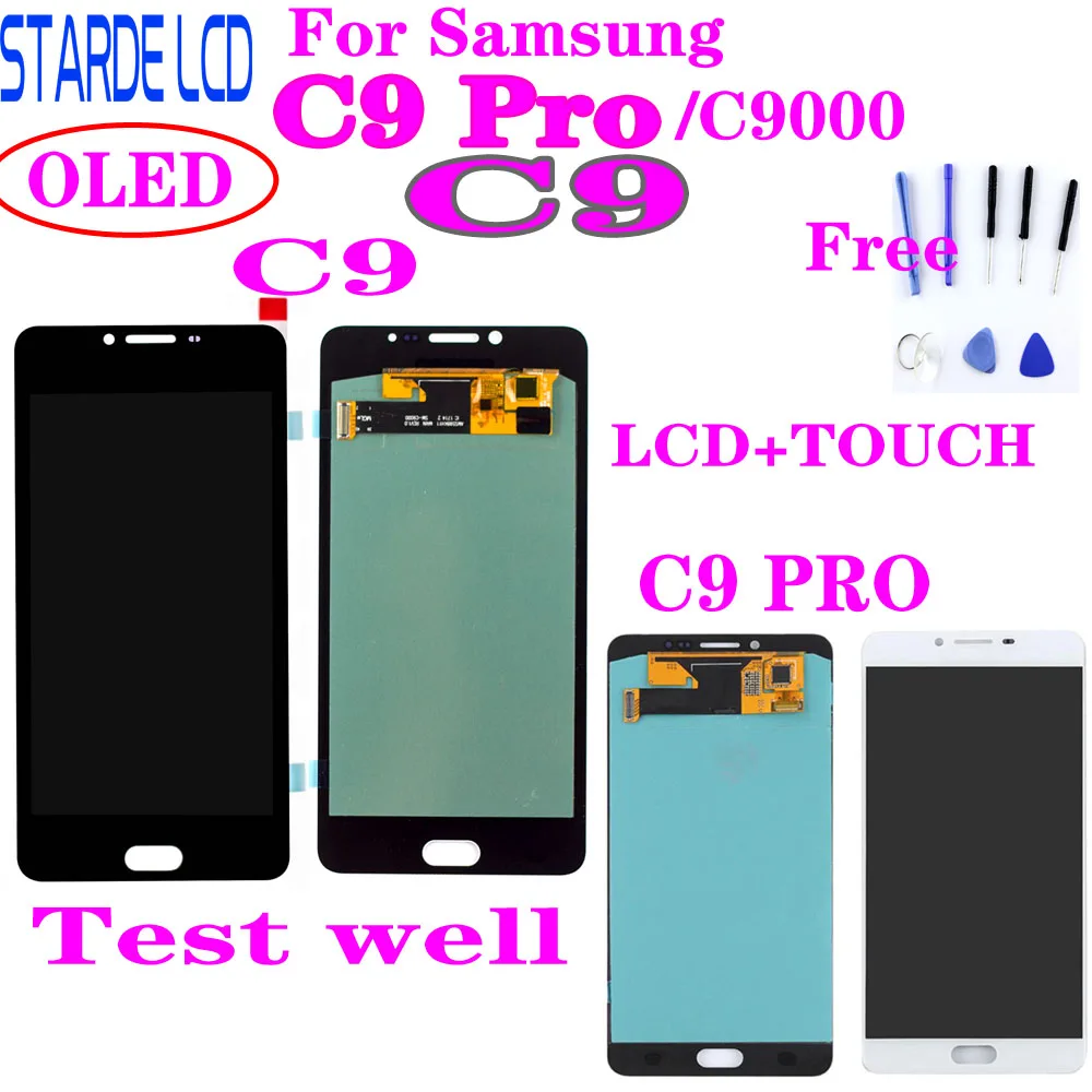 ЖК-дисплей с сенсорным экраном и дигитайзером для SAMSUNG Galaxy C9 Pro C9000 запасные части