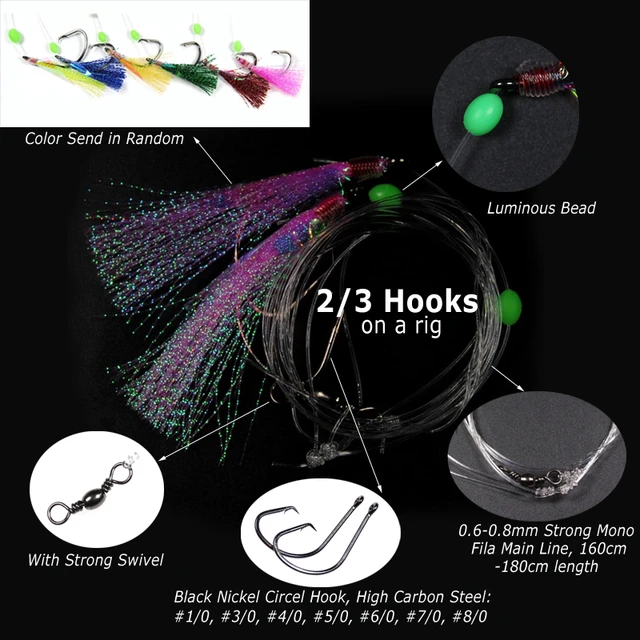 Sabiki Lure Rigs Fishing, Sea Fishing Flasher Rigs