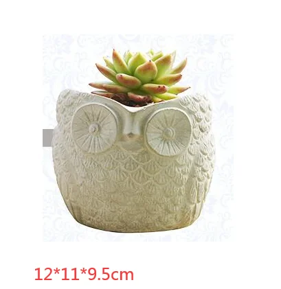owl A DIY ремесло формы сова формы для бетона горшок Силиконовые формы для бетона цементные горшки 3D - Цвет: owl A