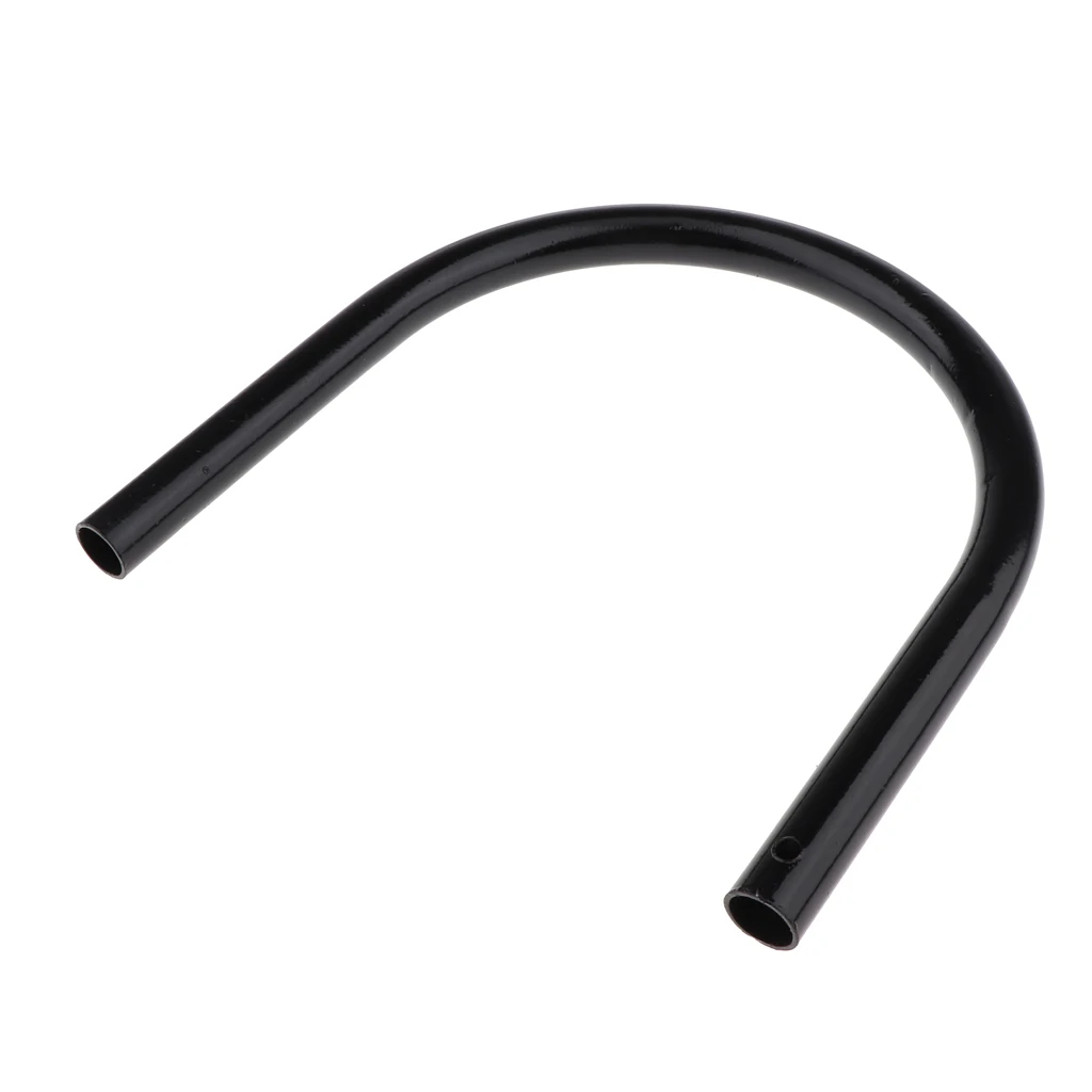 230mm Metal Rear Seat Flat Frame Hoop Safety Grab Bar Hand Rail for Motorcycle Universal, Black