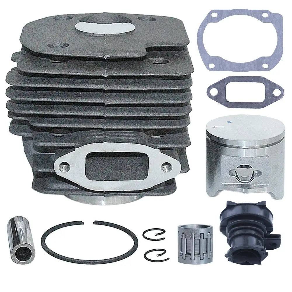 Cylinder Piston Intake Manifold, Decompression Valve Kit for Husqvarna 365 371 372 Xp 362 Chainsaw Engine Motor Parts, 48mm