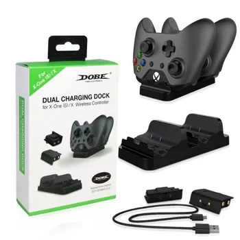 

Fast Charger For XBOX ONE Controller Dual Charging Dock Charger + 2pcs Rechargeable XBOX ONE Controller Battery Stander For XBOX