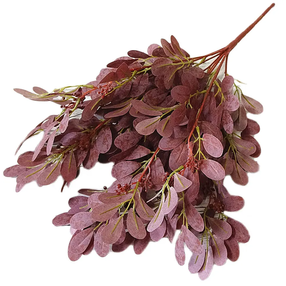 

Green Artificial Leaves Plants Wall Decorative Smooth Plants Home Shop Garden Decor Exquisite Decorative Flowers