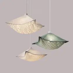 Современный светодиодный подвесной светильник в нордическом оригинальном стиле, Подвесная лампа для спальни подвески из ткани, лампа для