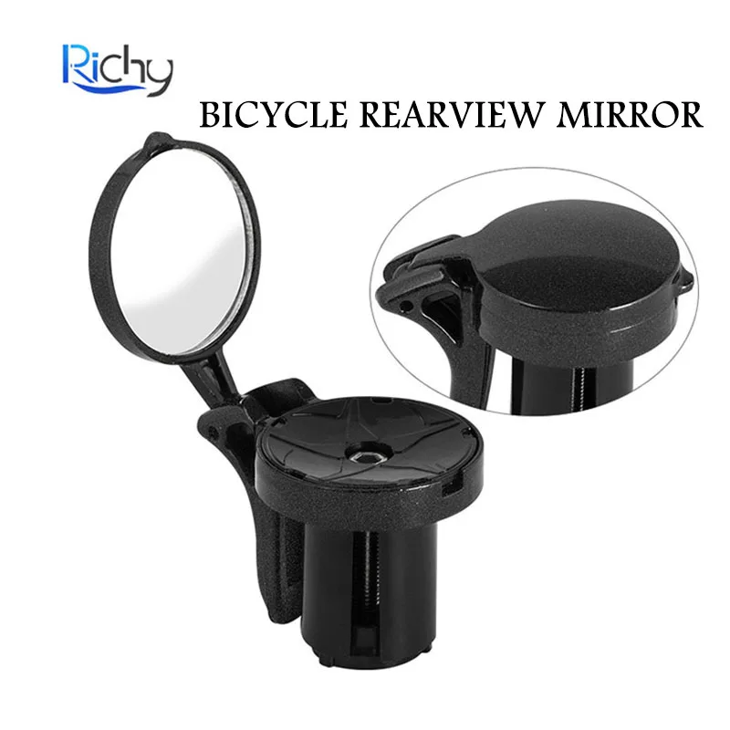 

Bicycle Mirror Mini Adjustable Rearview Mirror For Road Bikes 360 Degrees Rotate Bike Side Handlebar Mirror Convenient And Safe