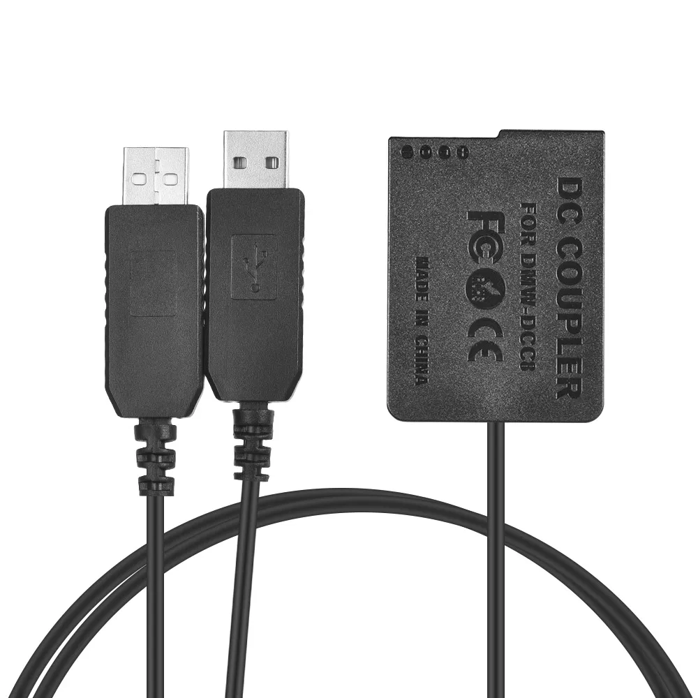 Andoer DMW-DCC8 DC муфта USB кабель адаптер питания камера зарядное устройство комплект