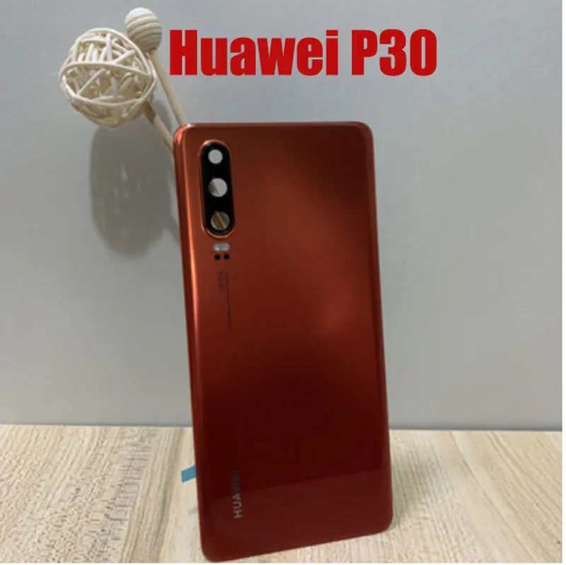 Оригинальная задняя крышка для huawei P30, задняя крышка для батареи, Задняя стеклянная крышка для huawei P30 Pro, запасные части+ рамка для камеры+ вспышка для объектива - Цвет: For Huawei P30