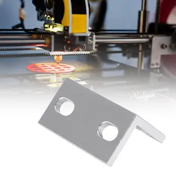 

5Pcs 3D Printer L Bracket Mount Silver Aluminum 2-Holes Accessories for Linear Guide New