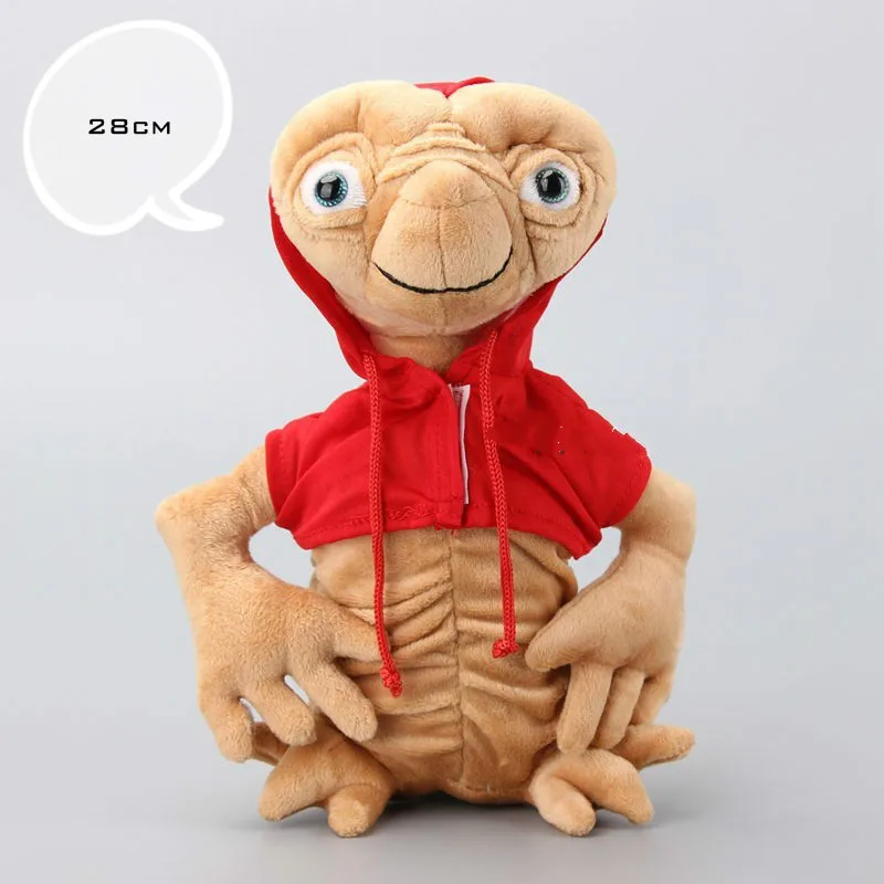 Красный E.T плюшевые игрушки куклы 28 см Экстра-эфирные куклы с тканью высокого качества и мягкие Рождественский подарок 2 цвета - Цвет: Красный
