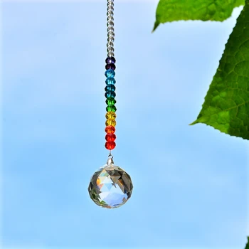 

rainbow regenboog chakra crystal suncatcher chandelier prisms hanging decoration rainbow crystal window chakra handmade mobile