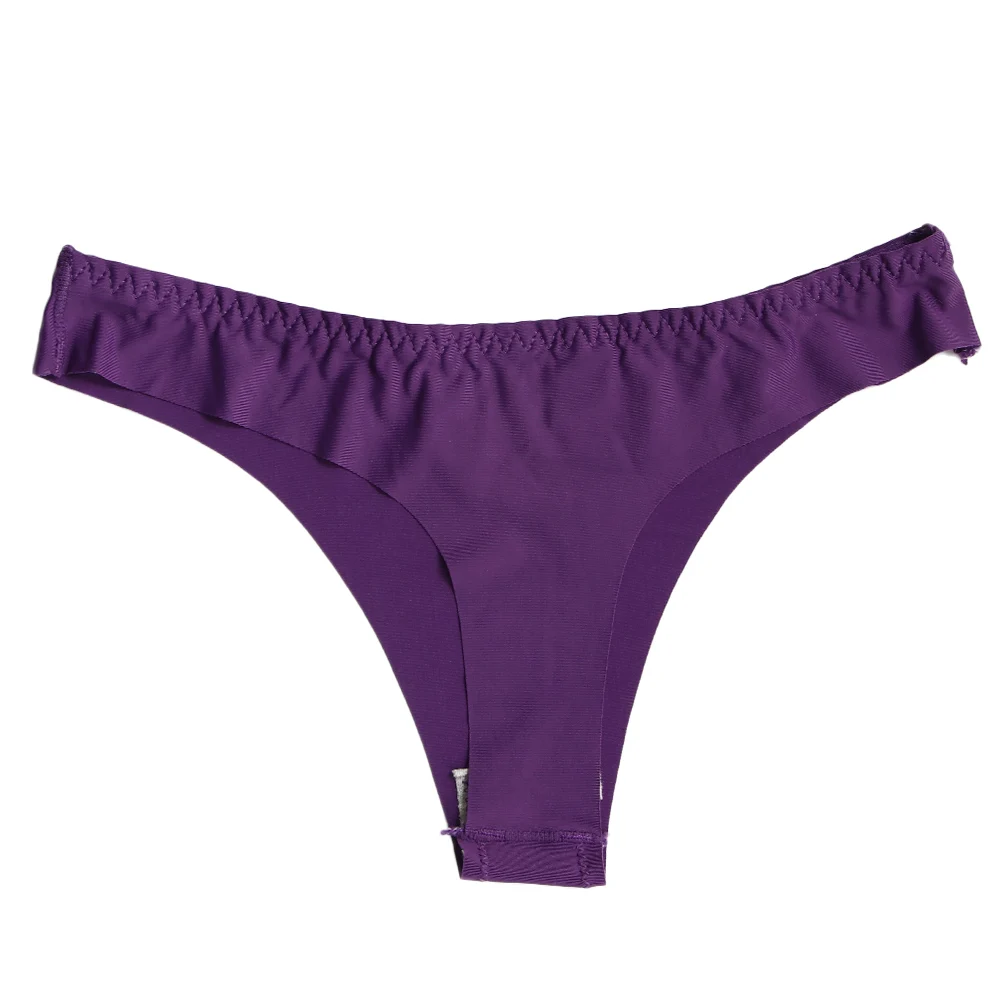 purple Женские Модальные сексуальные нейлоновые трусики танга, спандекс, трусы, нижнее белье, v-образный вырез, стринги, бесшовные трусики, нижнее белье, трусы - Цвет: purple