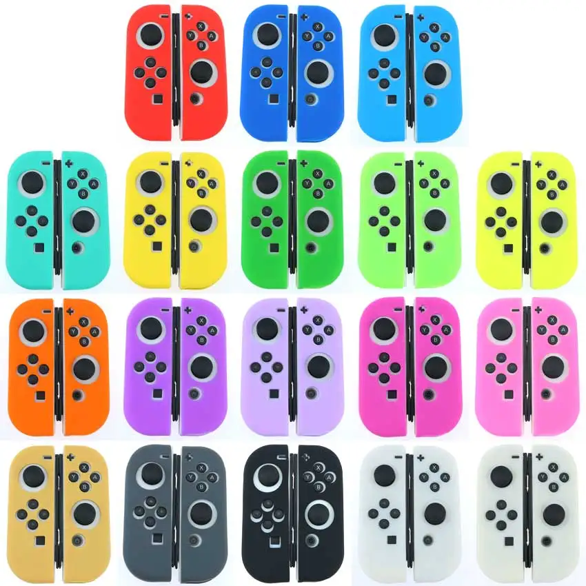 Мягкий силиконовый защитный чехол-накладка для Nintendo Switch NS NX Joy-Con+ 2 крышки джойстика для переключателя Joy Con